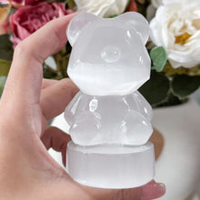 Load image into Gallery viewer, Beary Bear - Selenite Crystal Carving Display