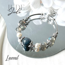 Load image into Gallery viewer, Jude Ash Grey Jade & Crystal Bracelet