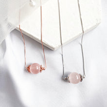 Load image into Gallery viewer, Rose Quartz Solitaire Necklace