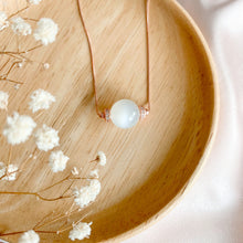 Load image into Gallery viewer, White Sheen Moonstone Solitaire Necklace