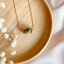 Load image into Gallery viewer, Yellow Blue Tiger's Eye Solitaire Necklace