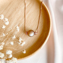 Load image into Gallery viewer, Mocha Sheen Moonstone Solitaire Necklace