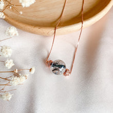 Load image into Gallery viewer, Black Rutilated Quartz Solitaire Necklace