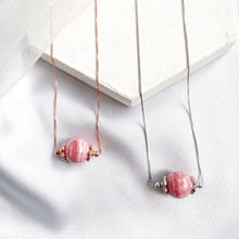 Load image into Gallery viewer, Rhodochrosite Solitaire Necklace
