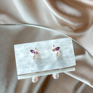 Akoya Pearl Earrings (Rosy Glow)