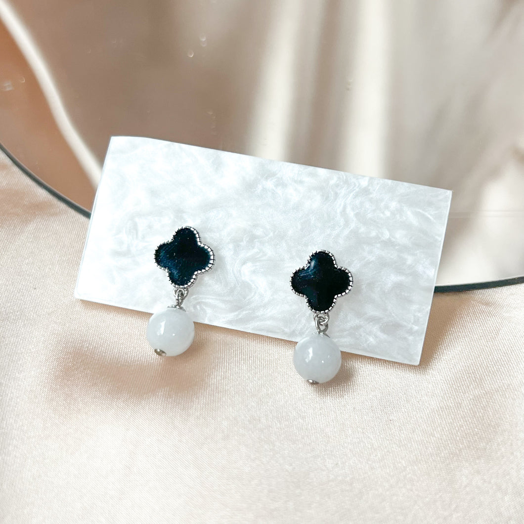 Clover Waterhue Jade Earrings