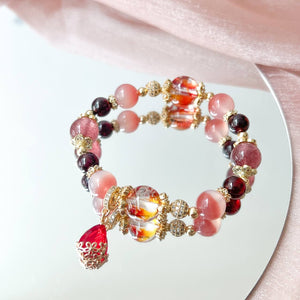 Power Puff Girls Inspired Crystal Bracelet - Miss Sara Bellum