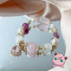 Pokémon Inspired Crystal Bracelet - Jiggypuff