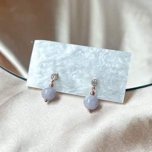 Pastel Lavender Jade Earrings