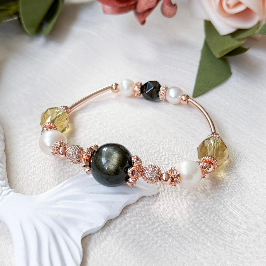Dahlia Crystal Bracelet [Protection, Positivity and Healing]