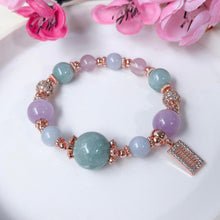 Load image into Gallery viewer, Jady Jade &amp; Crystal Bracelet | Luck, Wealth, Health, Intuitive | Lunar Collectives
