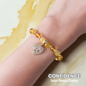 Confidence Crystal Bracelet | Solar Plexus Chakra | 7 Chakra Series