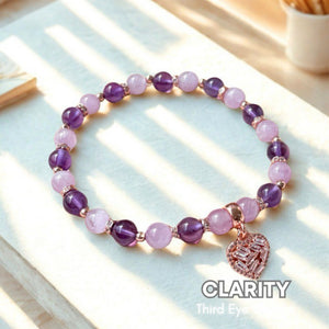 Clarity Crystal Bracelet | Third Eye Chakra | 7 Chakra Series