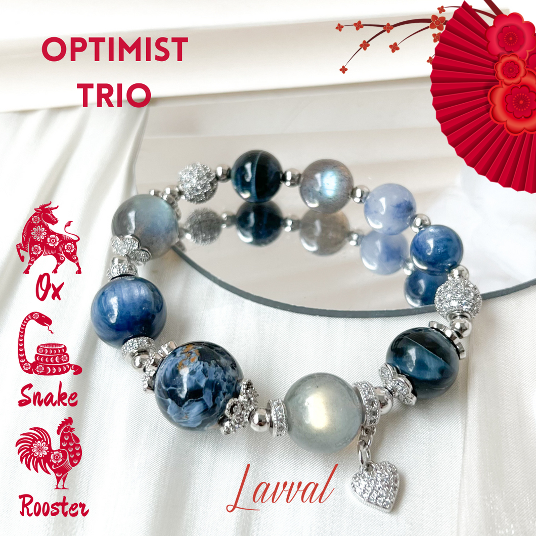 Optimist Trio (2023 ZODIAC BRACELET - Ox, Snake, Rooster)