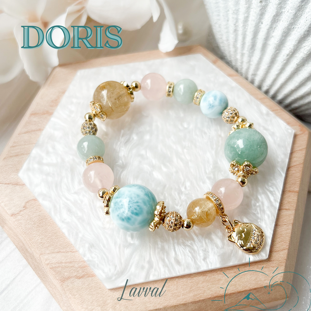 Doris Crystal Bracelet - OCEAN LARIMAR COLLECTION
