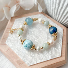 Load image into Gallery viewer, Kairi Crystal Bracelet - OCEAN LARIMAR COLLECTION
